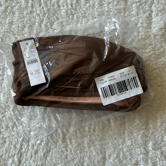 J. Crew O-Ring Tie Shoulder Bikini Top Size 2X Brown NWT - Picture 3 of 6